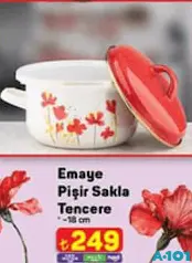 EMAYE PİŞİR SAKLA TENCERE 18 CM EMAYE PİŞİR SAKLA TENCERE 18 CM